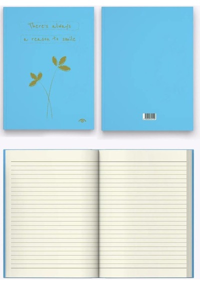 Kalipso Pastel Mavi Sert Kapak 14x20 Çizgili Defter Mavi