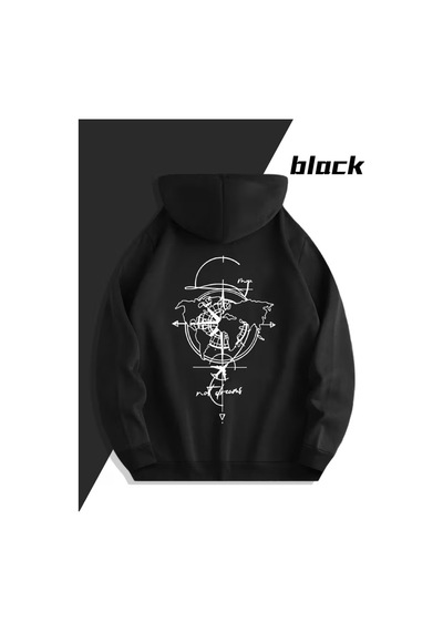 Nevermind Sevgili Çift Kombini Dünya Haritası Desenli Kapüşonlu Sweatshirt Siyah Nevermind Sevgili Çift Kombini Dünya Haritası Desenli Kapüşonlu Sweatshirt Siyah