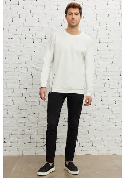 AC&Co / Altınyıldız Classics ERKEK EKRU Standart Fit Normal Kesim Bisiklet Yaka Sweatshirt Ekru AC&Co / Altınyıldız Classics ERKEK EKRU Standart Fit Normal Kesim Bisiklet Yaka Sweatshirt Ekru