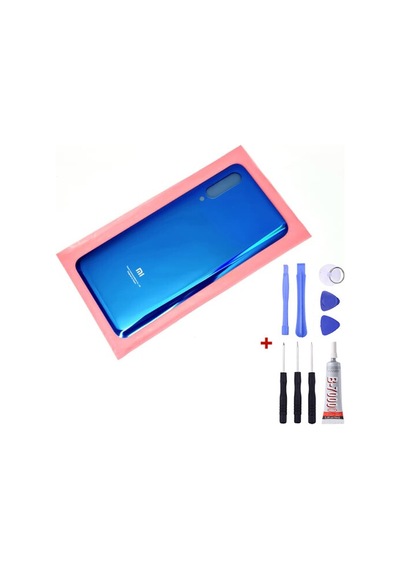 Xiaomi Mi 9 Mavi Arka Cam Kapak Pil Kapağı Tamir Set B7000 Set Mavi