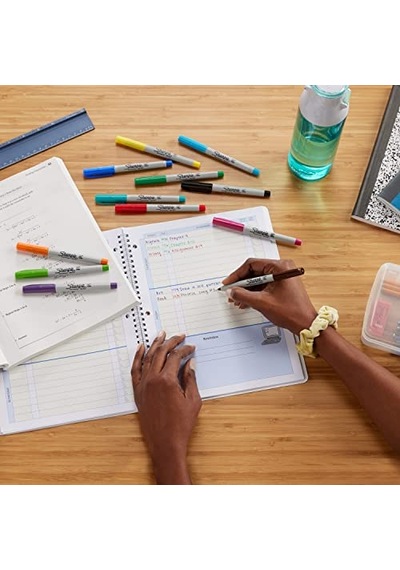 Sharpie Ultra Fine, Süper İnce Uç, Karışık 12'li Paket Çok Renkli