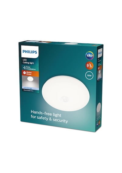 Philips Mauve Hareket Sensörlü Yuvarlak Tavan Lambası 16W 4000K Gün Işığı
