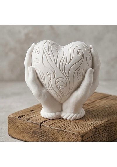 Dekoratif Avuç İçi Kalp Silikon Kalıp 9x8x6 Cm