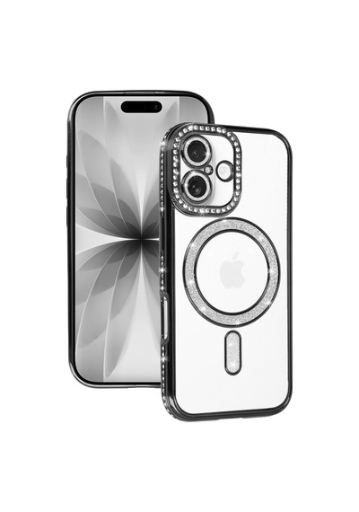 Apple iPhone Uyumlu 17 Joke Simli Magneticsafe  - Kılıf  - Siyah
