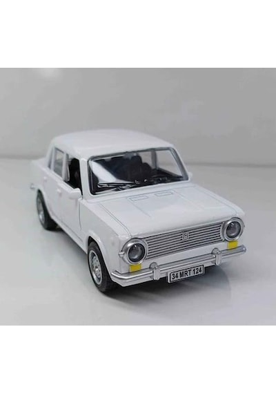 Oyuncak Metal Model Araba 1/36 Çek Bırak Beyaz Hacı Murat 124