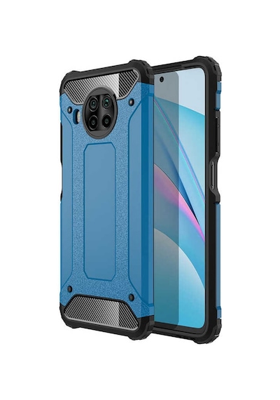 Noktaks - Xiaomi Uyumlu Xiaomi Redmi Note 9 Pro 5g - Kılıf Çift Katman Zırh Tank Crash Military Kapak - Rose Gold