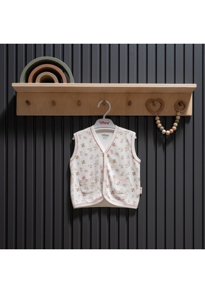 Tiffany Baby & Kids Tiffany Baby Cute Cats Yelek 34005 Ekru