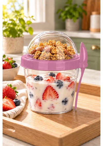 Emilahome Baby "n"take'n Go 500 Ml Beslenme Kabı &yoğurt Kabı & Mama Kabı Pembe - 867622801 Pembe