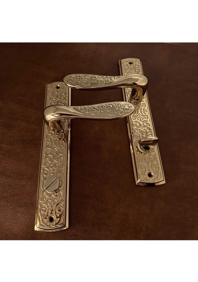 Özen Handles İmza Titanyum Zk19 Zamak Aynalı Wc Banyo Kapı Kolu Sağ Basar 1 Takım