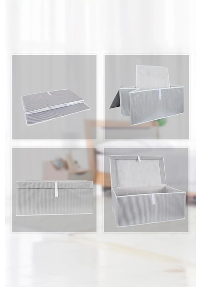 2'li Çok Amaçlı Kutu Megaplus 70x40x30 Cm Tela Yıkanamaz Gri-beyaz