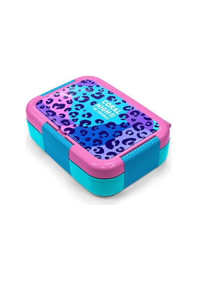 Coral High Kids Mor Leopar Desenli Paslanmaz Çelik Beslenme Kabı 39166 Mor