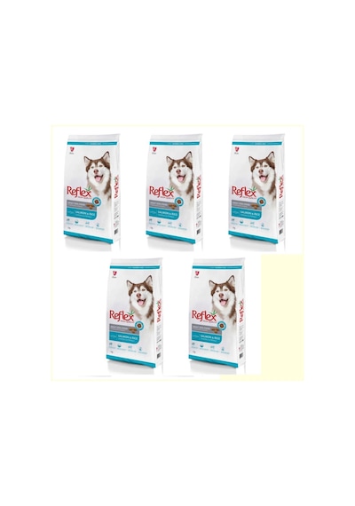 Reflex Somonlu ve Pirinçli Yetişkin Köpek Maması 5 x 3 KG