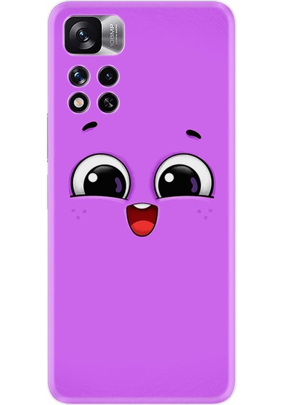 Xiaomi Redmi Note 11 Pro Kılıf Silikon Desen Özel Seri Purple Sweety 1717