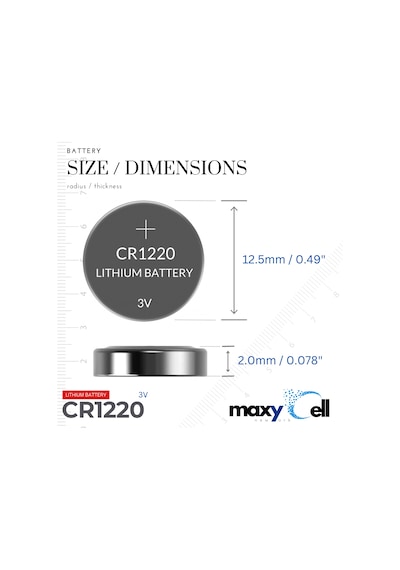 Maxycell 6 Adet Cr1220 Dl1220 1220 Lır1220 3v Maxycell Lityum Pil Lityum Düğme Pil