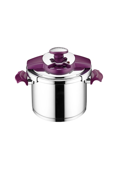 Aryıldız Milano 5.5 L Düdüklü Tencere - Purple Gümüş - Mor