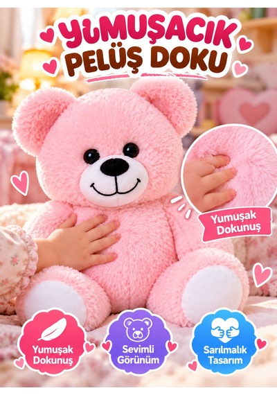 20 Cm Pembe Pelüş Ayıcık Yumuşak Oyuncak Sevimli Ayı Çocuk Oyuncağı Yumuşak Pelüş Oyun Arkadaşı Mini Çok Renkli