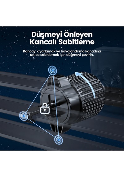 Toocki N52 Mıknatıslı Havalandırma Araç Telefon Tutucu 360 Dön