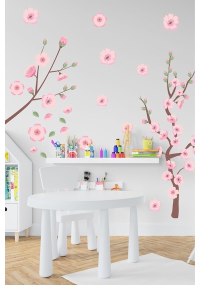 MSticker Dalda Şakayıklar Ve Yapraklar Çocuk Bebek Odası Sticker Seti
