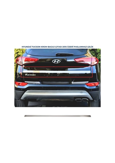 Ebal Otomotiv Hyundai Tucson Krom Bagaj Çıtası 2015 ve üzeri P.Çelik GENİŞ
