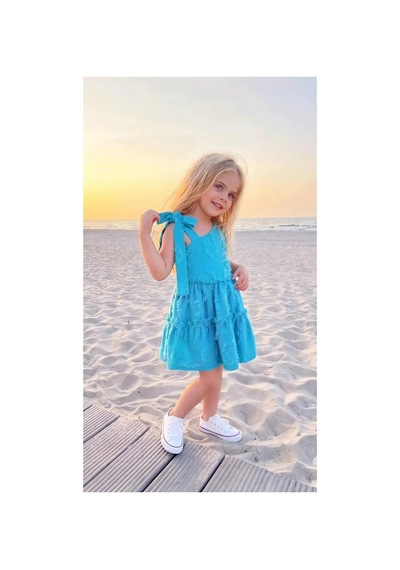 Poala Kids Ribbon Mavi Elbise