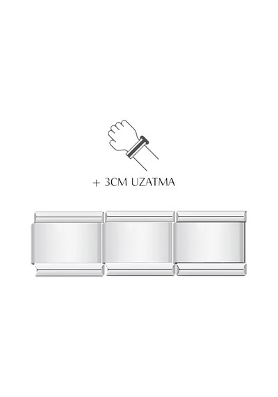 +3cm Uzatma Çelik Bileklik Charmı -bilekliğinizi 3cm Uzatın - Scb37 Beyaz