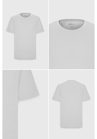 AC&Co / Altınyıldız Classics 4A4800000001BYZXS Slim Fit Bisiklet Yaka Kısa Kol Pamuklu Erkek Tişört Beyaz