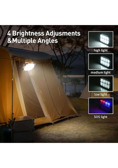 3600mah Pil 4 Seviyeli Şarjlı Standlı Led
