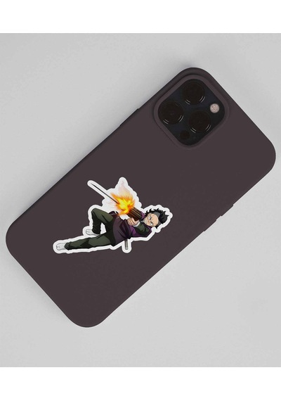 Kimetsu No Yaiba-parlak Kağıt-demon Slayer-genya -sanemi Shinazugawa 2 Li Set Anime Sticker Çıkartma Beyaz
