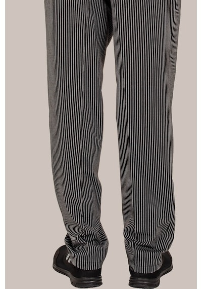 Siyah Çizgili Aşçı Şef Pantolon