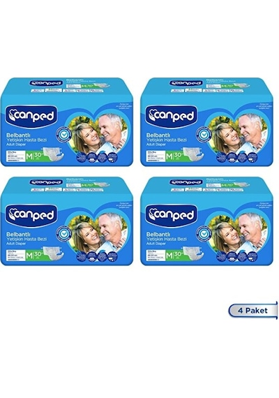 Canped Belbantlı Hasta Bezi Orta Boy Medium 120 Adet