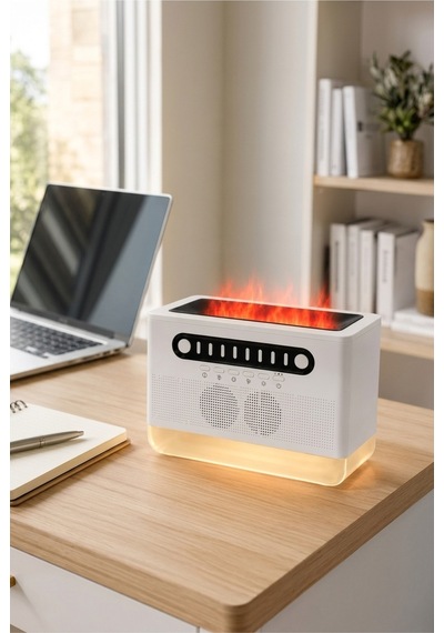 8 Farklı Doğa Sesli Hava Nemlendirici Bluetooth Hoparlör Difüzörlü Aromaterapi Rgb Gece Lambası Beyaz - 925018829
