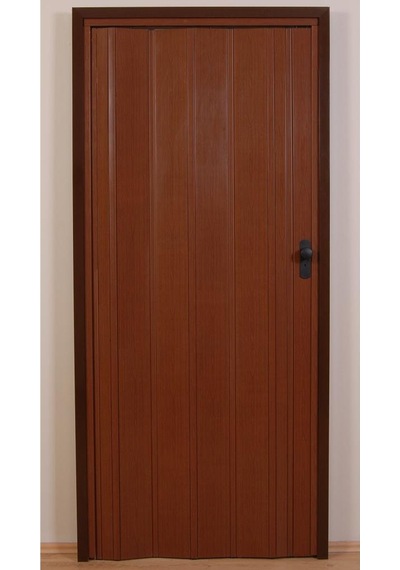 Akordeon Kapı, Ceviz Ahşap Desenli, 72x215cm