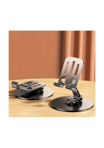 Alüminyum Katlanabilir 360 Dönebilen Telefon Ve Tablet Tutucu Bracket Stand Füme