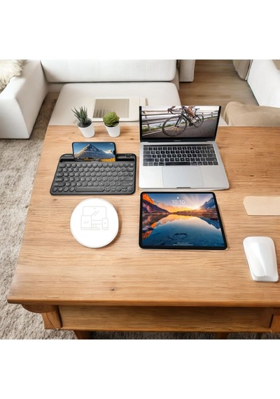 78 Yuvarlak Tuşlu İngilizce Bluetooth Tablet Telefon Klavyesi Şar