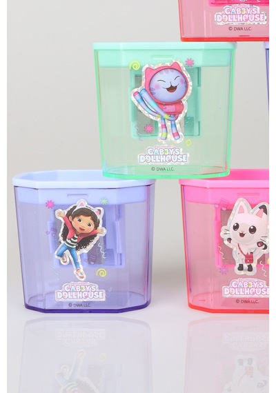 X Dekomus Lisanslı Gabby's Dollhouse Çift Bıçaklı Dikdörtgen Kalemtraş 2 Adet Diğer