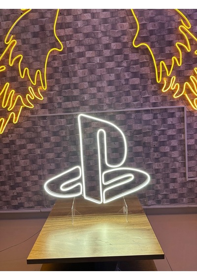 Playstation Logo Neon Tabela Turuncu