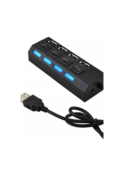 4 Port Usb 2.0 Çoklayıcı Çoğaltıcı Hub Anahtarlı Işıklı On Off Usb Swıtch