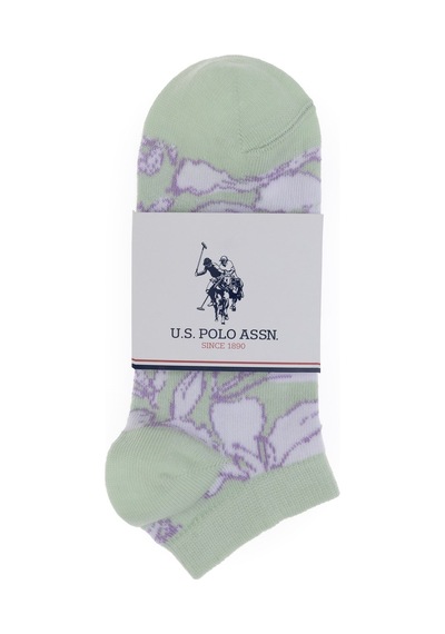 U.S. Polo Assn. U.s. Polo Assn. Kadın 5'lü Patik Çorap Sedolı Su Yeşili