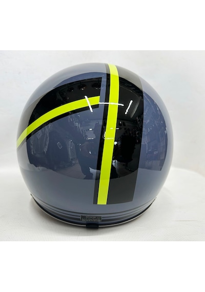 Nero Tk-06 Şefaf Vizörlü Yarım Açık Kask Gri Yeşil