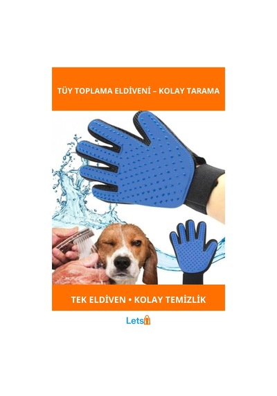 Evcil Hayvan Tüy Toplama Eldiveni Kedi Ve Köpekler İçin Pratik Tüy Temizleme