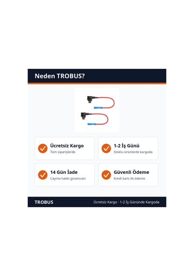 Trobus Fuse Tap Sigorta Çoklayıcı Mikro Bıçak Tipi Adaptör 2 Adet Diğer