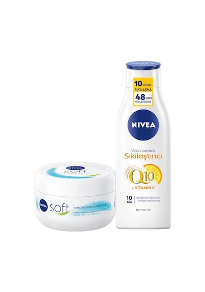 Nivea Soft 300 ML + Q10 Sıkılaştırıcı Vücut Losyonu 250 ML