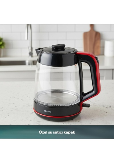 Infinity Xl 1764h Cam Çay Makinesi Siyah Kırmızı Genel
