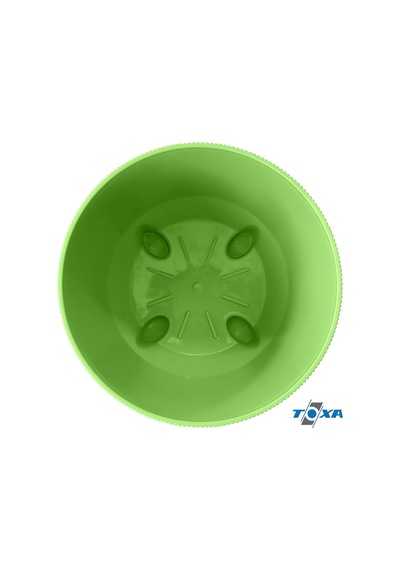 Luna Saksı Çizgili Dekoratif Ayaklı 4 Adet, Karışık, 5 Litre