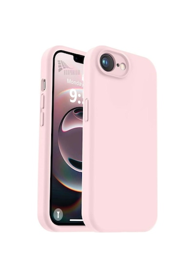 Apple Uyumlu iPhone 16e  Silikon Kılıf - Pastel Renk Tonu Esnek Tam Koruma Kapak - Pudra Pembe