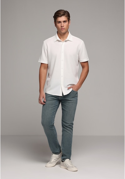Colin's Colins Regular Fit Shirt Neck Düz Erkek Beyaz Uzun Kol Gömlek Cl1080098 Q1.v2 Ofw