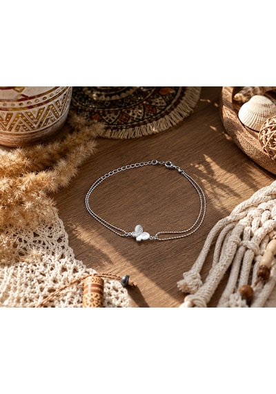 Luna Clover Anklet Luna Yonca Çelik Halhal Çok Renkli