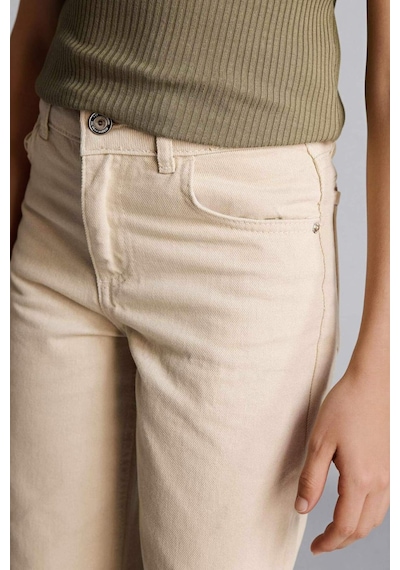 Defacto 90s Wıde Leg Gabardin Pantolon Kız Çocuk G0603a826sper41 Ekru-er41