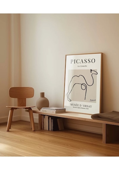 Çerçevesiz Poster Picasso Tarzı Deve Tablosu