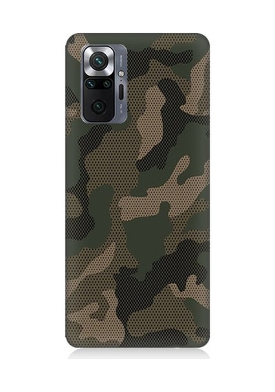 Xiaomi Redmi Note 10 Pro Uyumlu Kamuflaj Desenli Silikon Kılıf